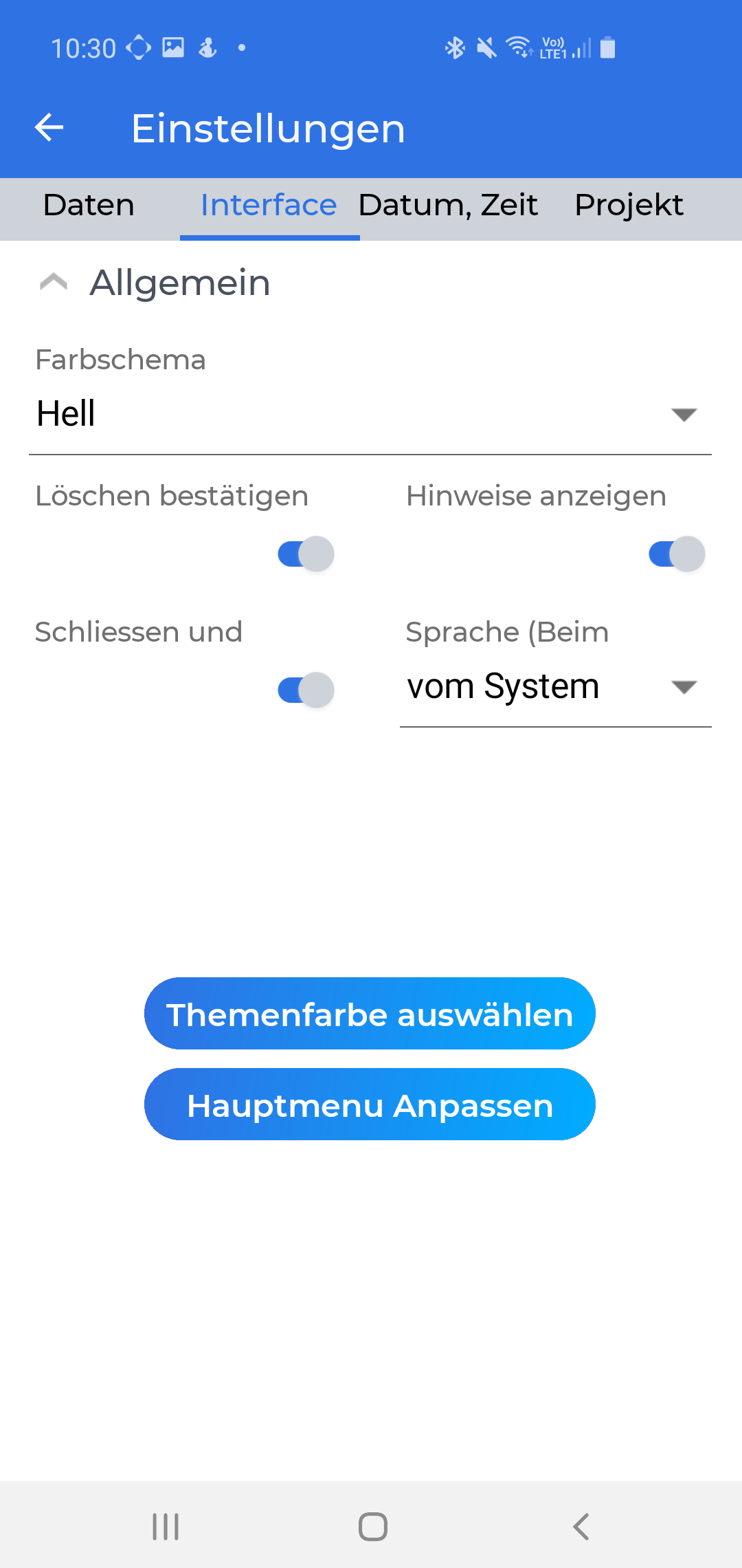 Einstellungen